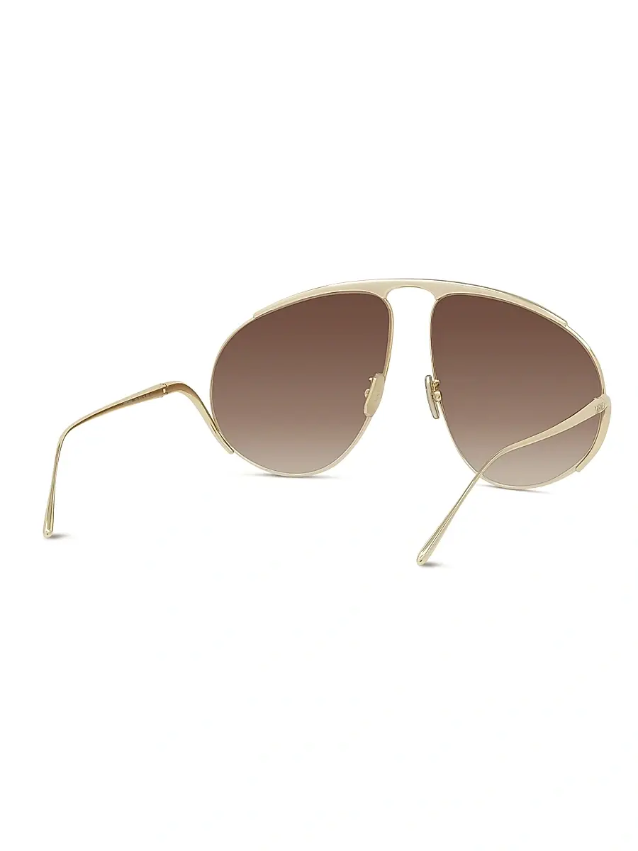 Loewe Women's Signature 61MM Pilot Sunglasses - Gold Brown | Thumbnail 6 Loewe Women's Signature 61MM Pilot Sunglasses - Gold Brown | Thumbnail 6