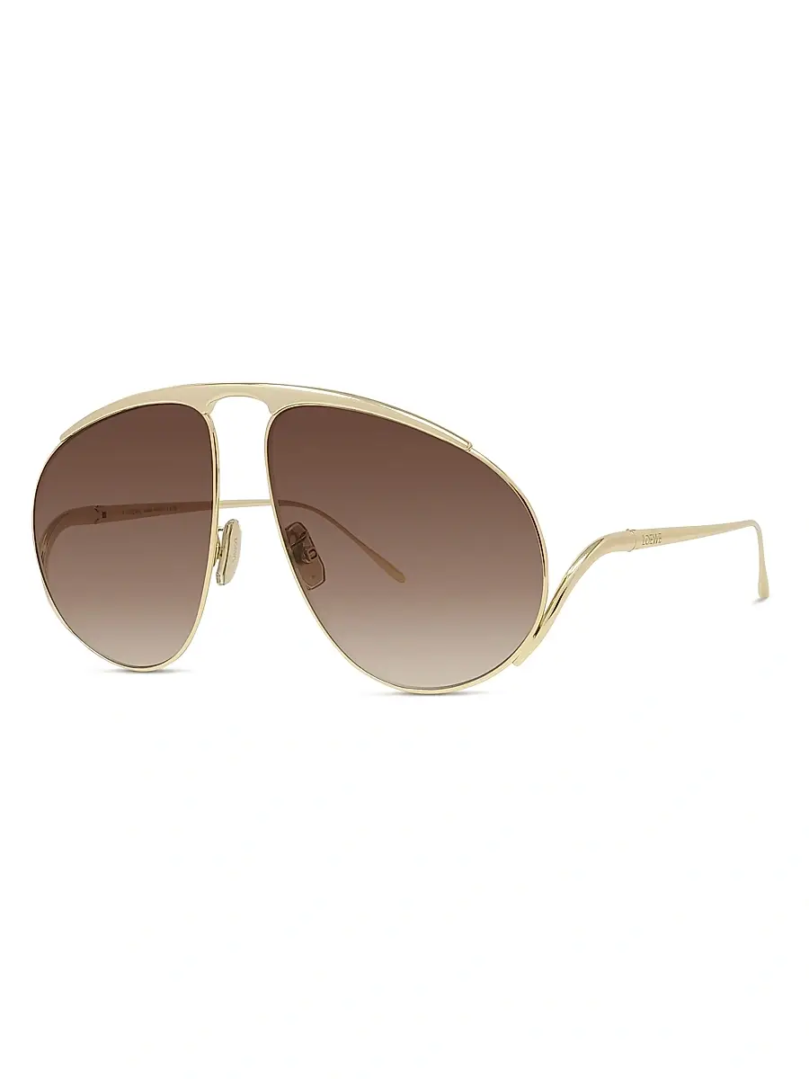 Women's Signature 61MM Pilot Sunglasses - Gold Brown Women's Signature 61MM Pilot Sunglasses - Gold Brown