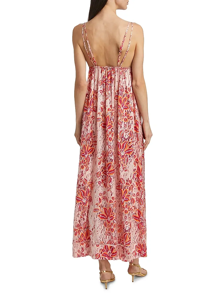 Poupette St Barth Women's Cassandra Floral Printed Maxi Dress | Thumbnail 5 Poupette St Barth Women's Cassandra Floral Printed Maxi Dress | Thumbnail 5