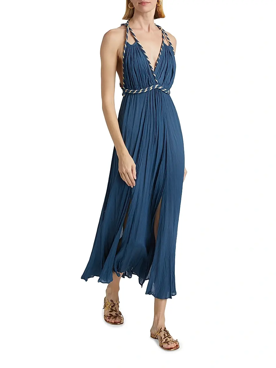 Poupette St Barth Women's Collette Open-Back Maxi Dress | Thumbnail 2 Poupette St Barth Women's Collette Open-Back Maxi Dress | Thumbnail 2