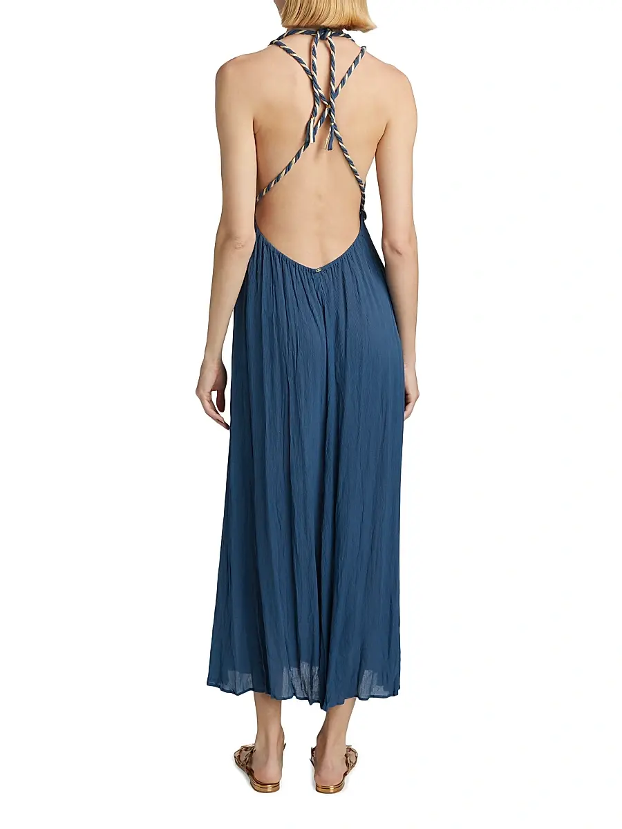 Poupette St Barth Women's Collette Open-Back Maxi Dress | Thumbnail 5 Poupette St Barth Women's Collette Open-Back Maxi Dress | Thumbnail 5