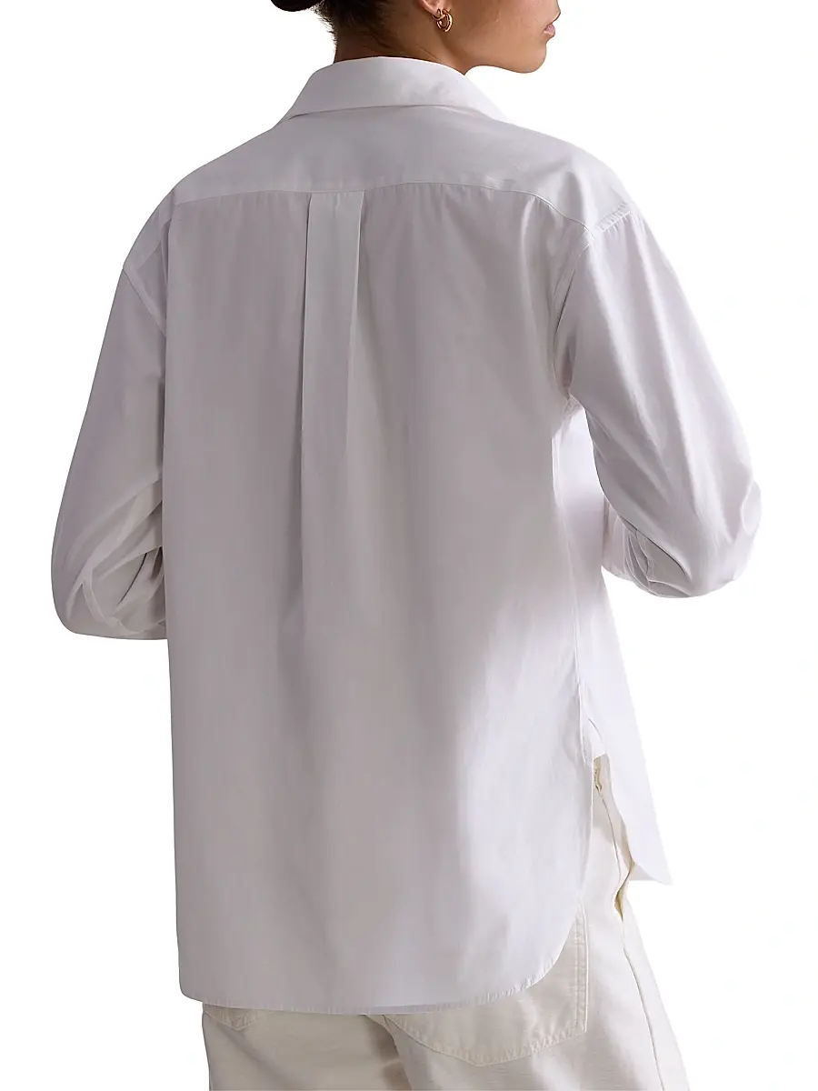 Polo Ralph Lauren Women's Relaxed Fit Cotton Shirt | Thumbnail 5 Polo Ralph Lauren Women's Relaxed Fit Cotton Shirt | Thumbnail 5