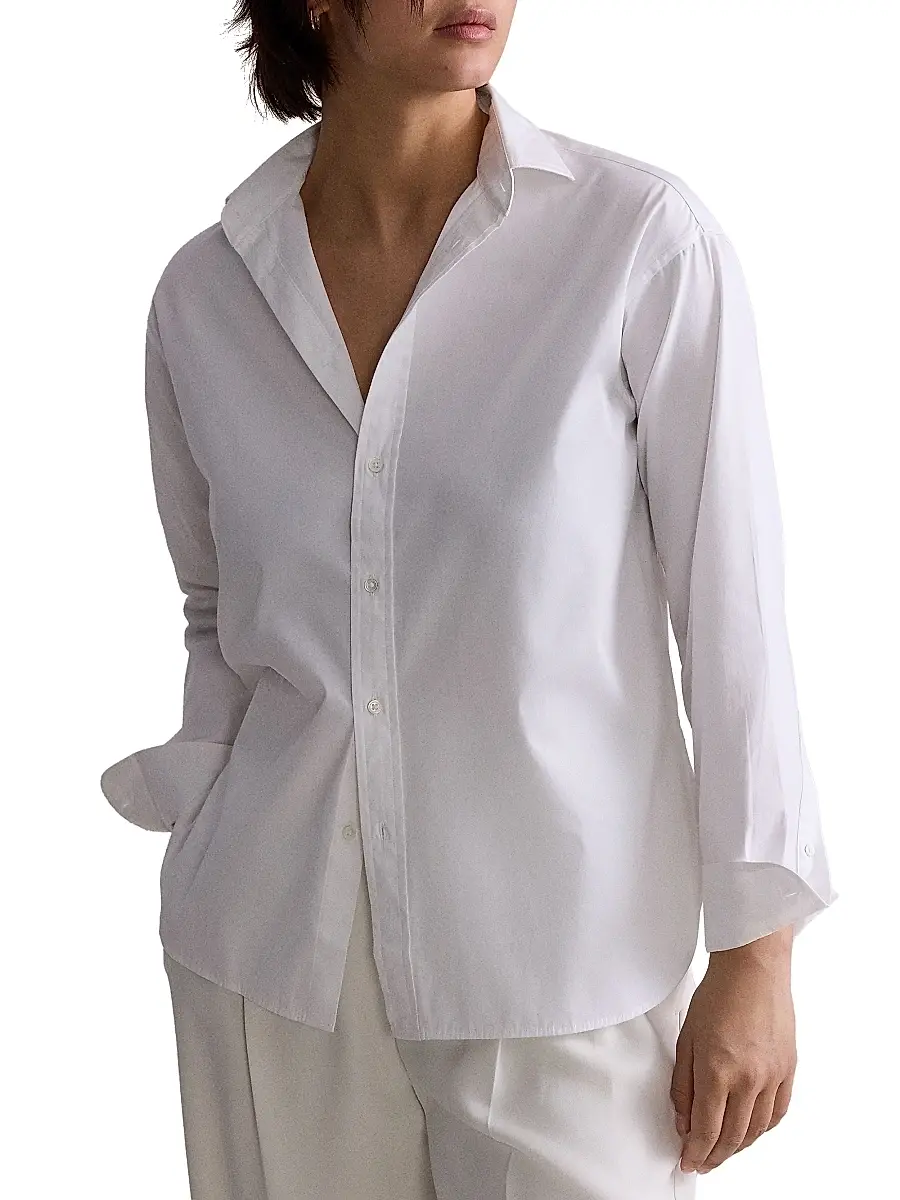 Polo Ralph Lauren Women's Relaxed Fit Cotton Shirt | Thumbnail 6 Polo Ralph Lauren Women's Relaxed Fit Cotton Shirt | Thumbnail 6