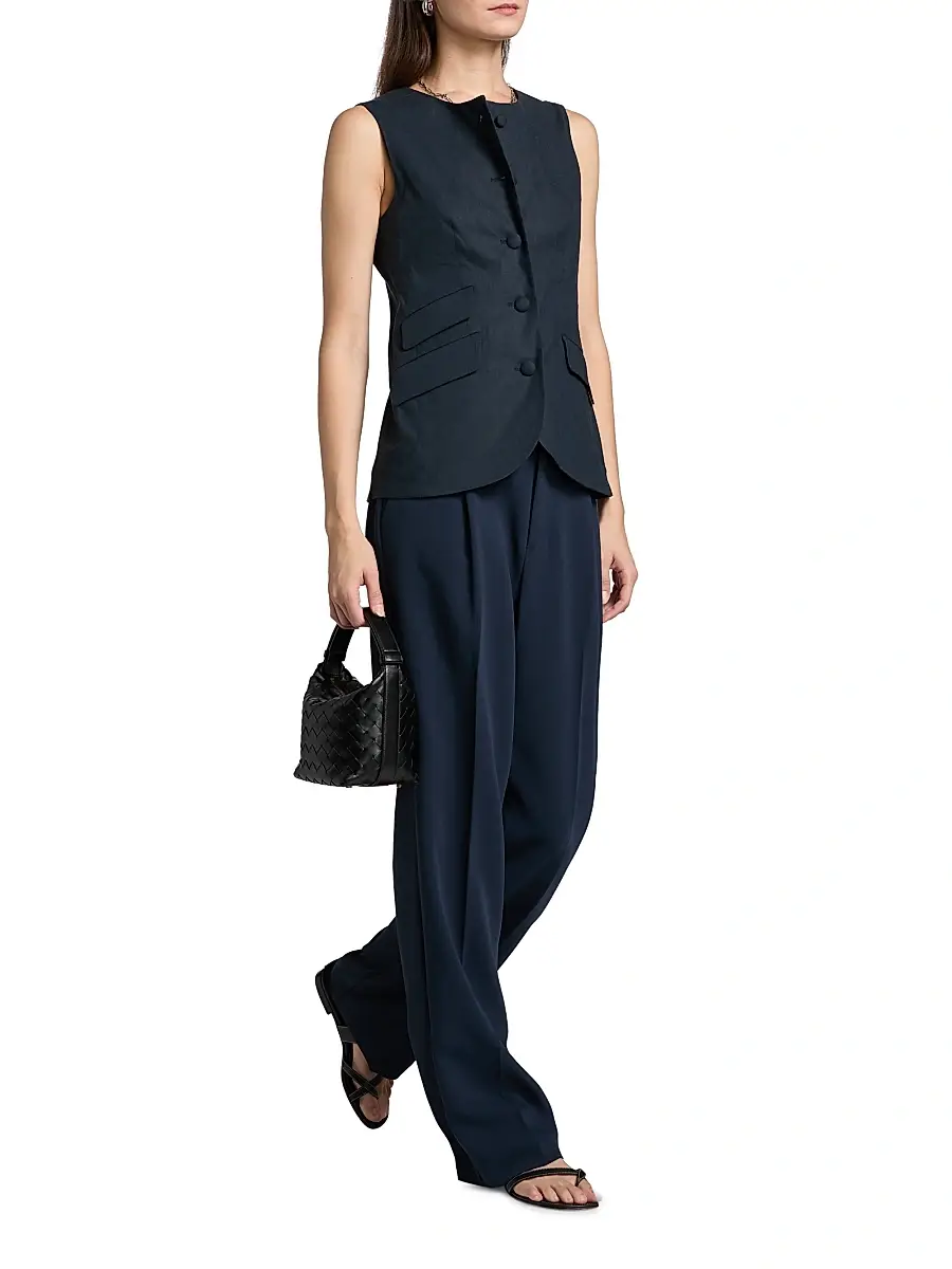 rag & bone Women's Slade Linen-Blend Vest | Thumbnail 2 rag & bone Women's Slade Linen-Blend Vest | Thumbnail 2
