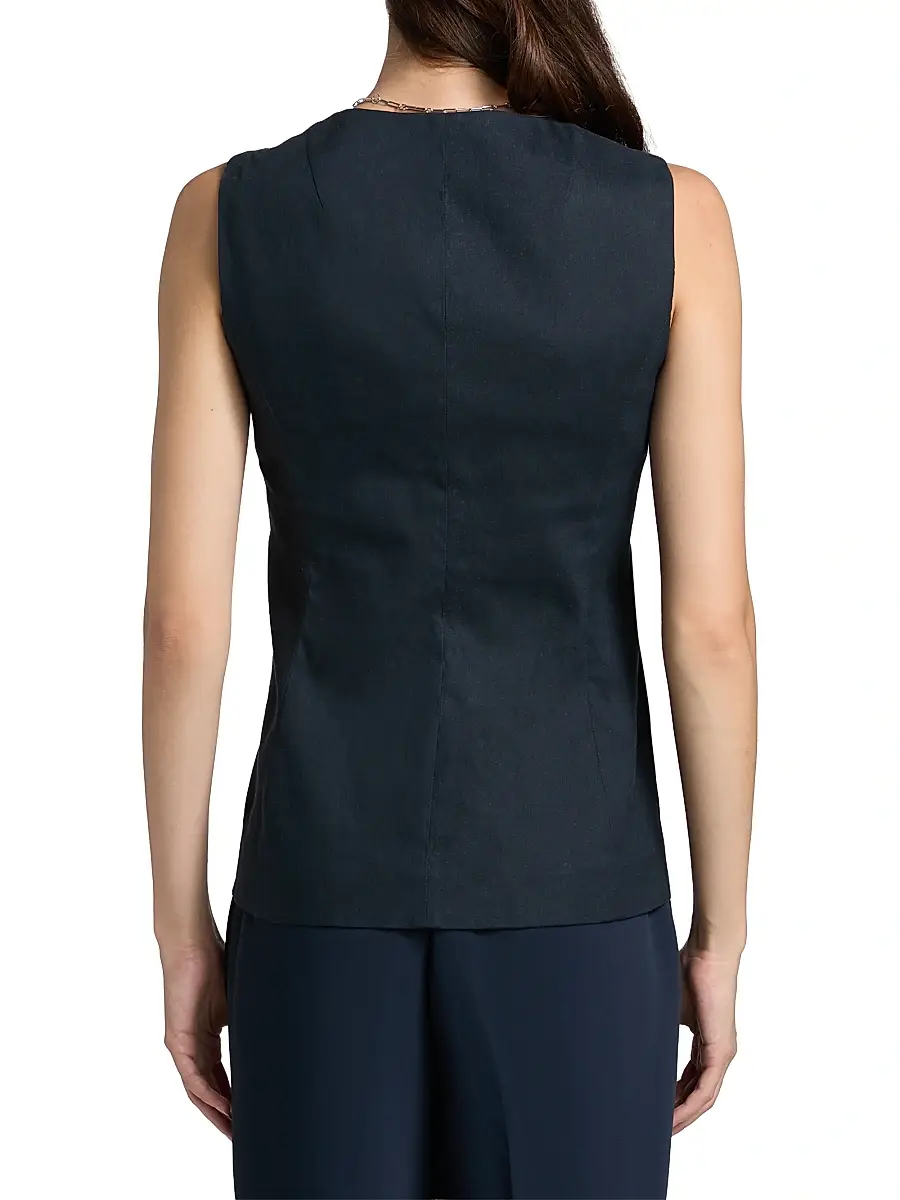 rag & bone Women's Slade Linen-Blend Vest | Thumbnail 5 rag & bone Women's Slade Linen-Blend Vest | Thumbnail 5