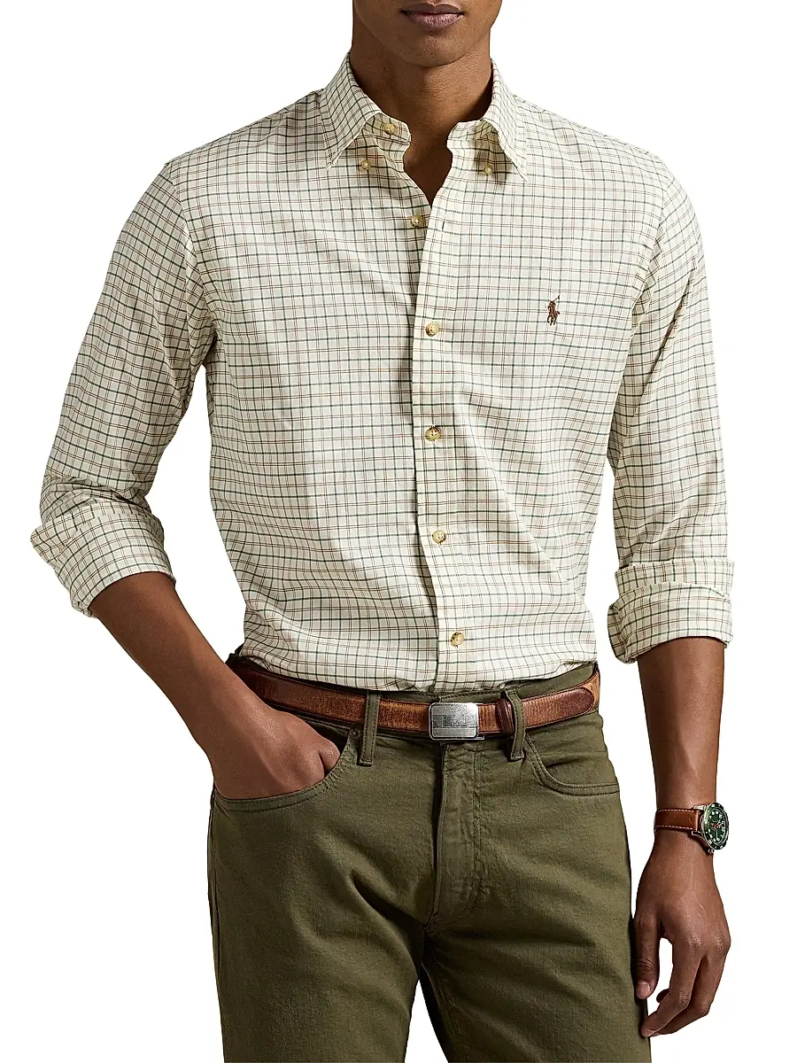 Polo Ralph Lauren Men's Plaid Cotton Twill Sport Shirt | Thumbnail 3 Polo Ralph Lauren Men's Plaid Cotton Twill Sport Shirt | Thumbnail 3