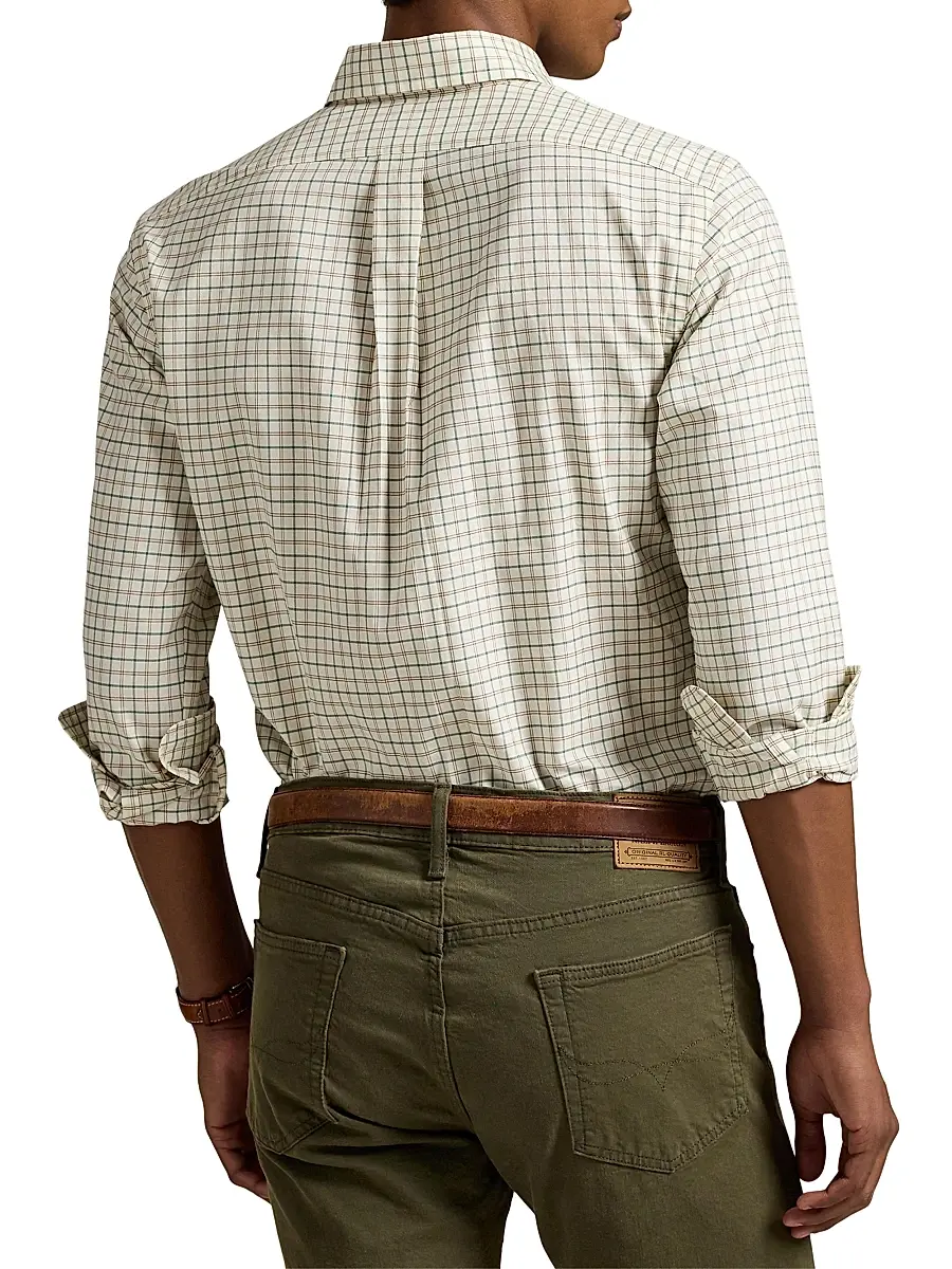 Polo Ralph Lauren Men's Plaid Cotton Twill Sport Shirt | Thumbnail 4 Polo Ralph Lauren Men's Plaid Cotton Twill Sport Shirt | Thumbnail 4