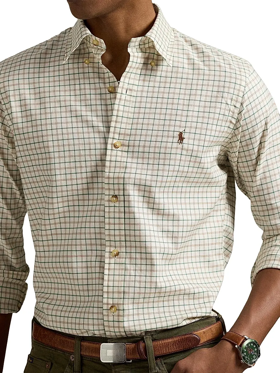 Polo Ralph Lauren Men's Plaid Cotton Twill Sport Shirt | Thumbnail 5 Polo Ralph Lauren Men's Plaid Cotton Twill Sport Shirt | Thumbnail 5