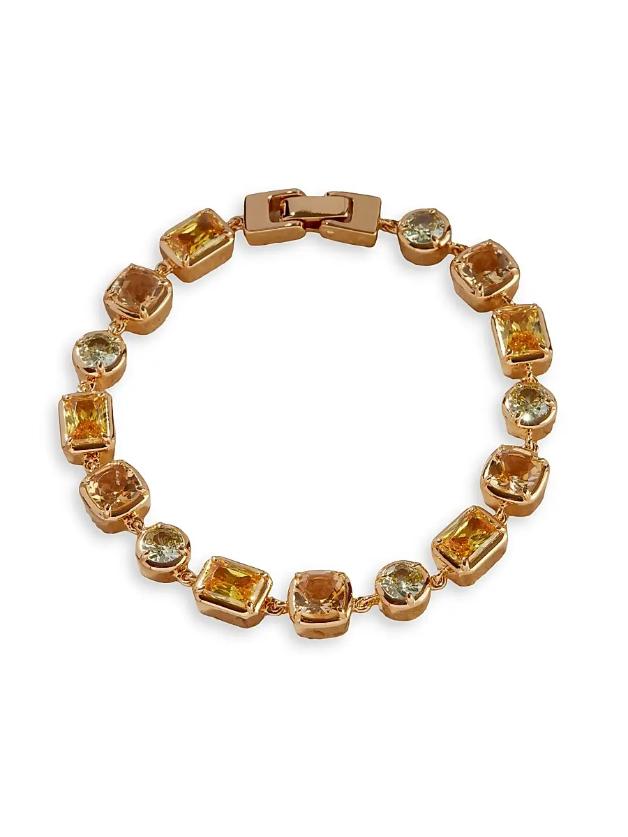 Luv AJ Women's The Diana 18K-Gold-Plated, Citrine & Cubic Zirconia Bracelet - Gold | Image 1 Luv AJ Women's The Diana 18K-Gold-Plated, Citrine & Cubic Zirconia Bracelet - Gold | Image 1
