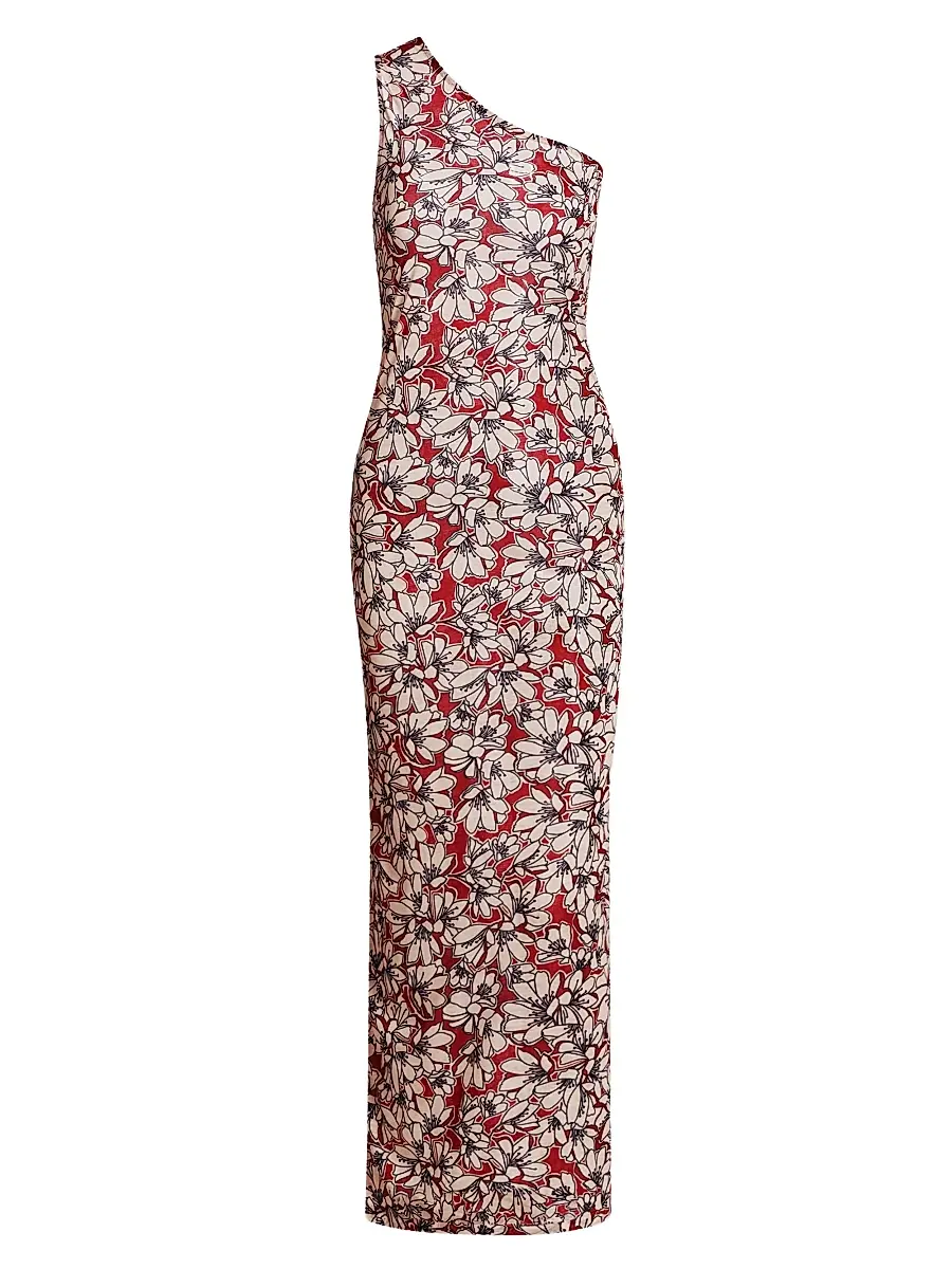 Eywasouls Malibu Women's Anouk Floral One-Shoulder Maxi Dress - Desert Daisies | Image 1 Eywasouls Malibu Women's Anouk Floral One-Shoulder Maxi Dress - Desert Daisies | Image 1