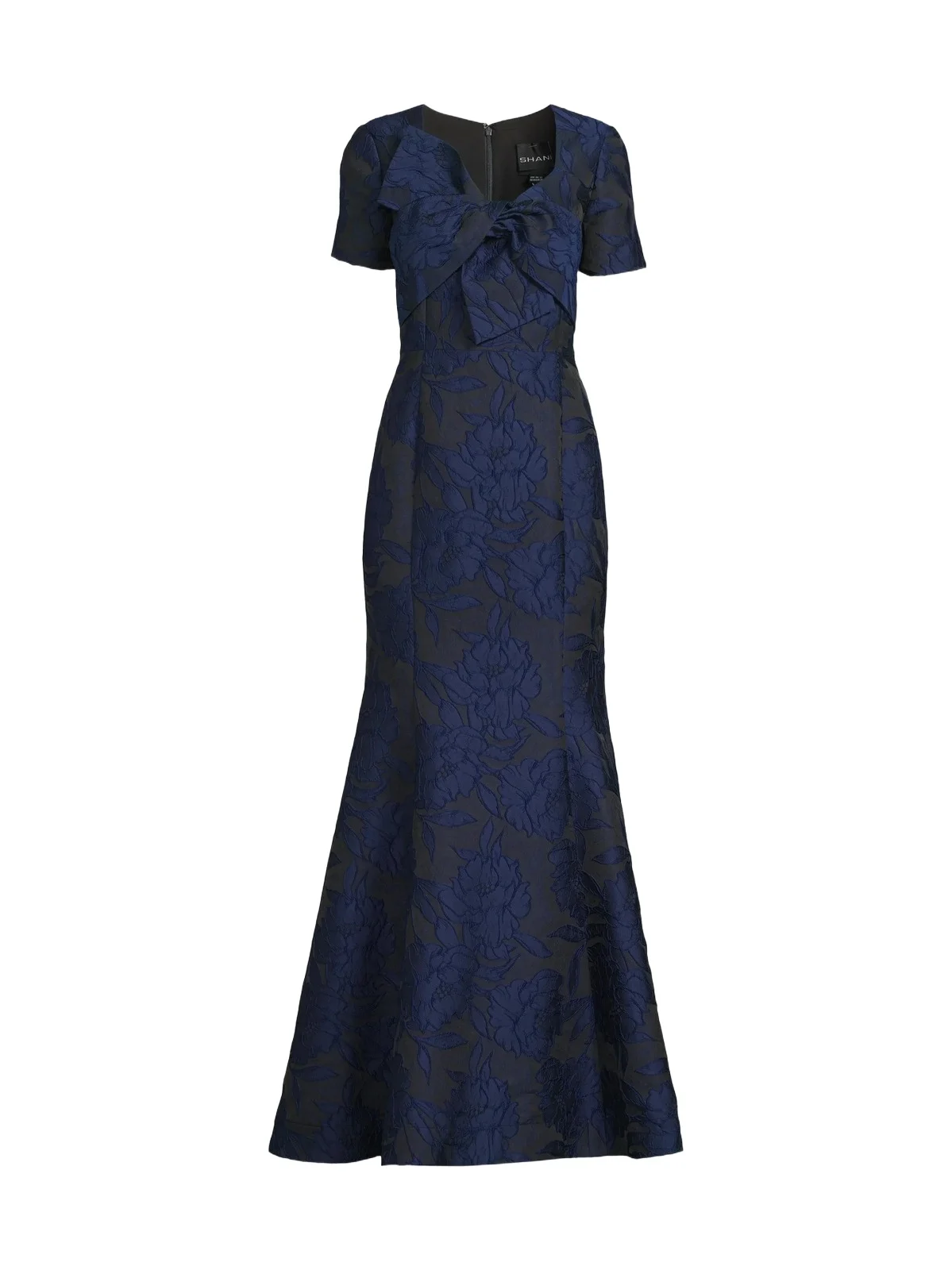 Women's Jacquard Bow Gown Women's Jacquard Bow Gown