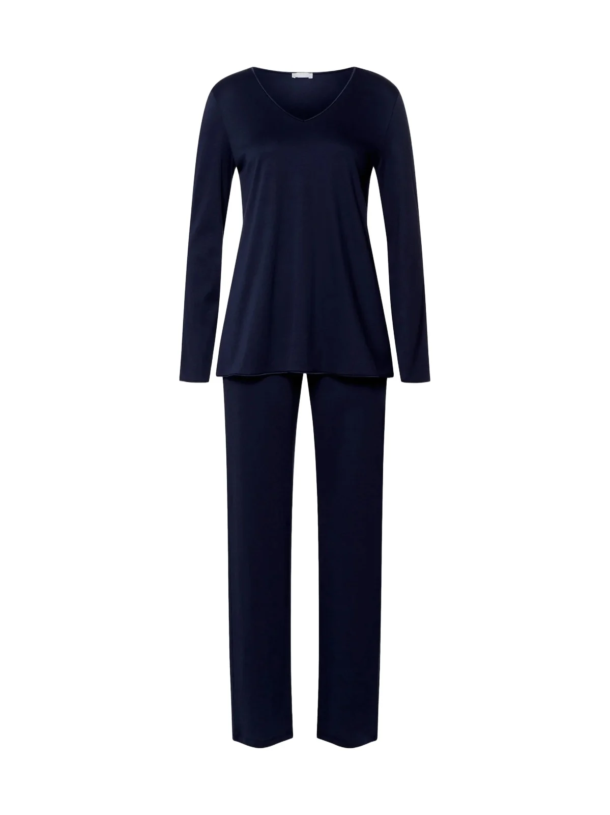 Women's Cotton-Silk V-Neck Long Pajamas Women's Cotton-Silk V-Neck Long Pajamas