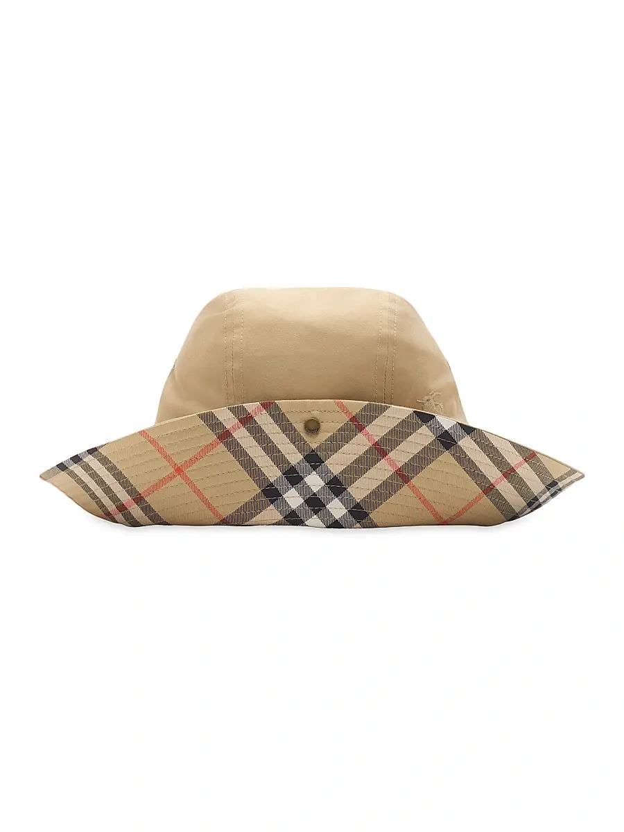 Burberry Men's All Weather Gabardine Hat - Flax | Thumbnail 2 Burberry Men's All Weather Gabardine Hat - Flax | Thumbnail 2