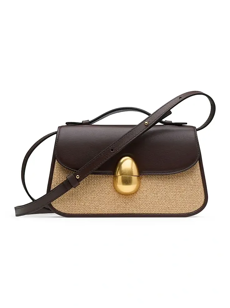 Women's Phoenix 1.0 Raffia & Leather Top Handle Bag