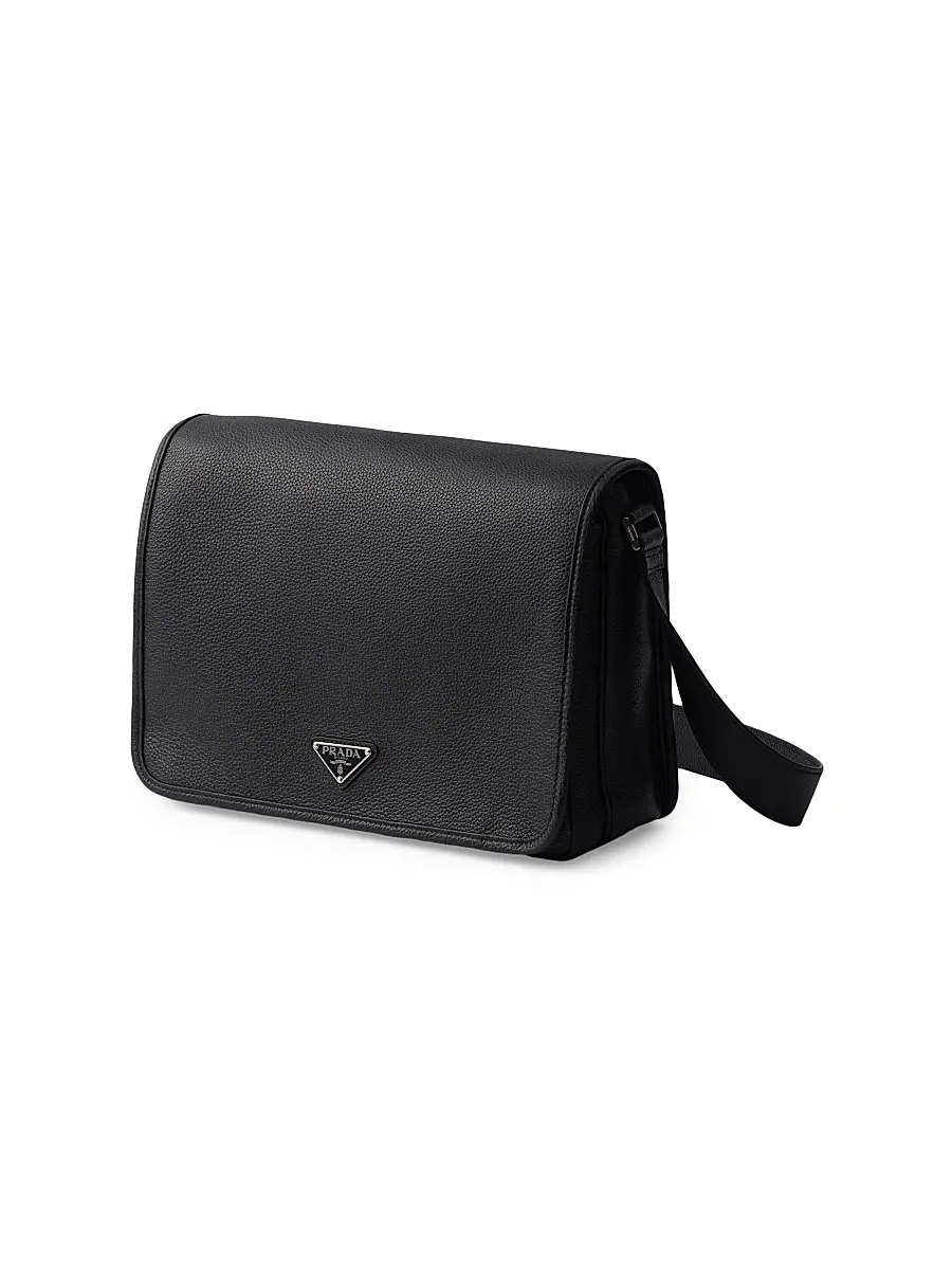 Prada Men's Leather Shoulder Bag - Black | Thumbnail 3 Prada Men's Leather Shoulder Bag - Black | Thumbnail 3
