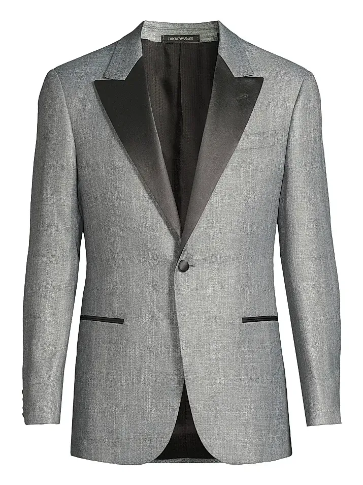 Men's Satin-Lapel Woven Dinner Jacket