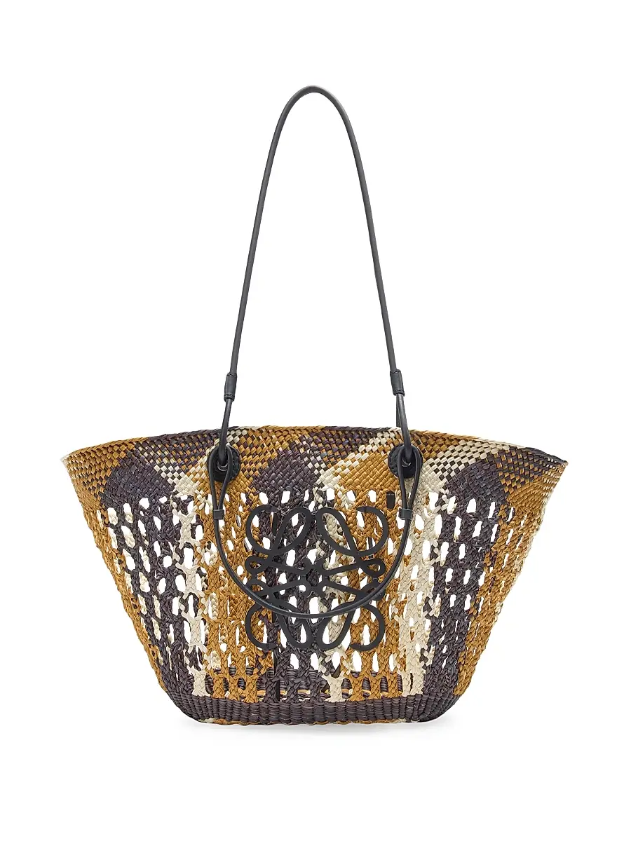 Women's x Paula's Ibiza Anagram Basket Bag - Chocolate Ochre