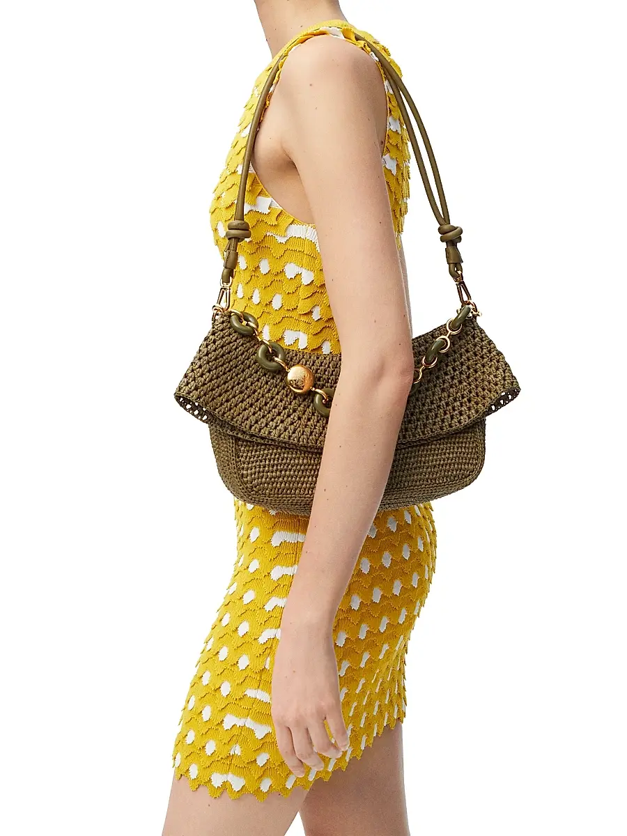 Loewe Women's x Paula's Ibiza Small Ola Raffia & Leather Shoulder Bag | Thumbnail 4 Loewe Women's x Paula's Ibiza Small Ola Raffia & Leather Shoulder Bag | Thumbnail 4