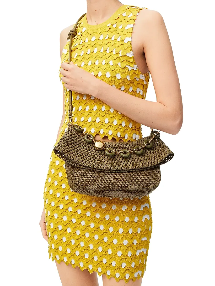 Loewe Women's x Paula's Ibiza Small Ola Raffia & Leather Shoulder Bag | Thumbnail 5 Loewe Women's x Paula's Ibiza Small Ola Raffia & Leather Shoulder Bag | Thumbnail 5