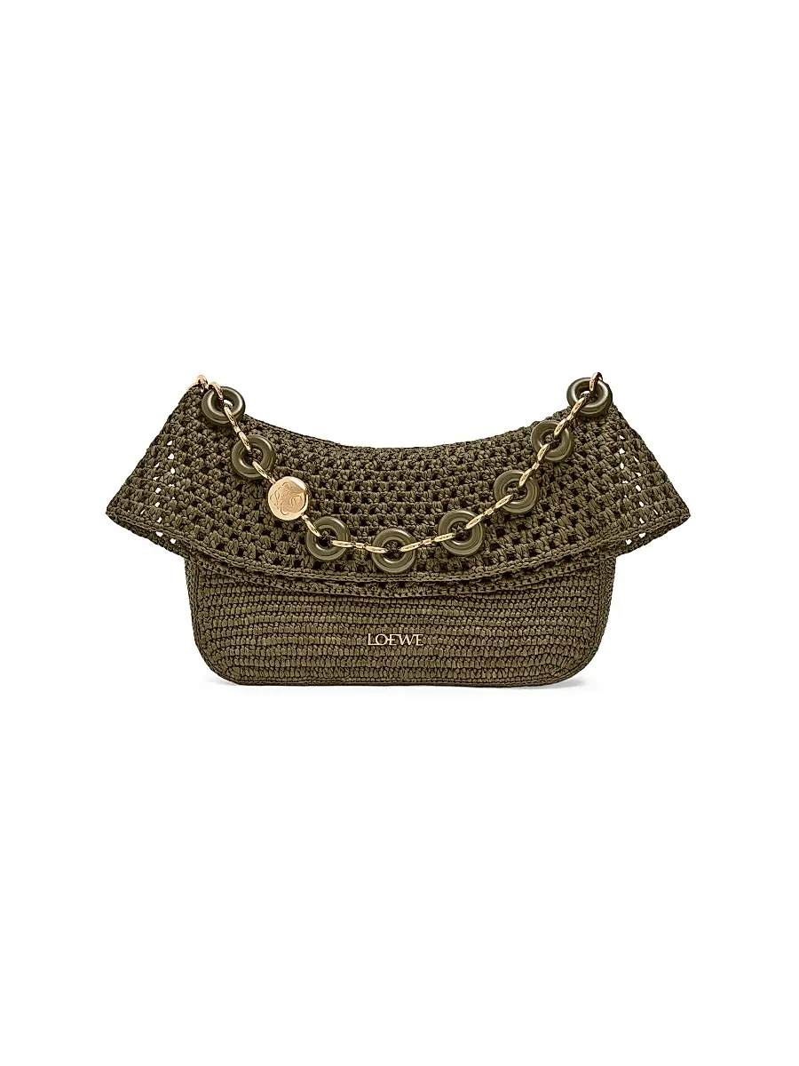 Women's x Paula's Ibiza Small Ola Raffia & Leather Shoulder Bag Women's x Paula's Ibiza Small Ola Raffia & Leather Shoulder Bag