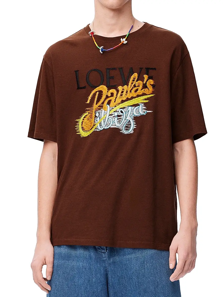 Loewe Men's x Paula's Ibiza Paula Logo Loose-Fit T-Shirt | Thumbnail 3 Loewe Men's x Paula's Ibiza Paula Logo Loose-Fit T-Shirt | Thumbnail 3