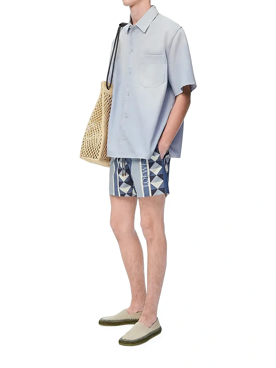 Loewe Men's x Paula's Ibiza Monogram Short-Sleeve Shirt | Thumbnail 2