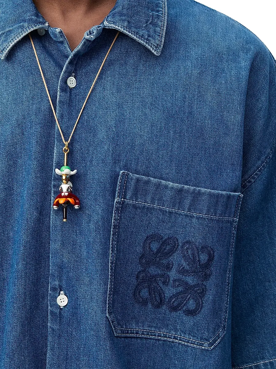 Loewe Men's x Paula's Ibiza Denim Short-Sleeve Shirt | Thumbnail 5