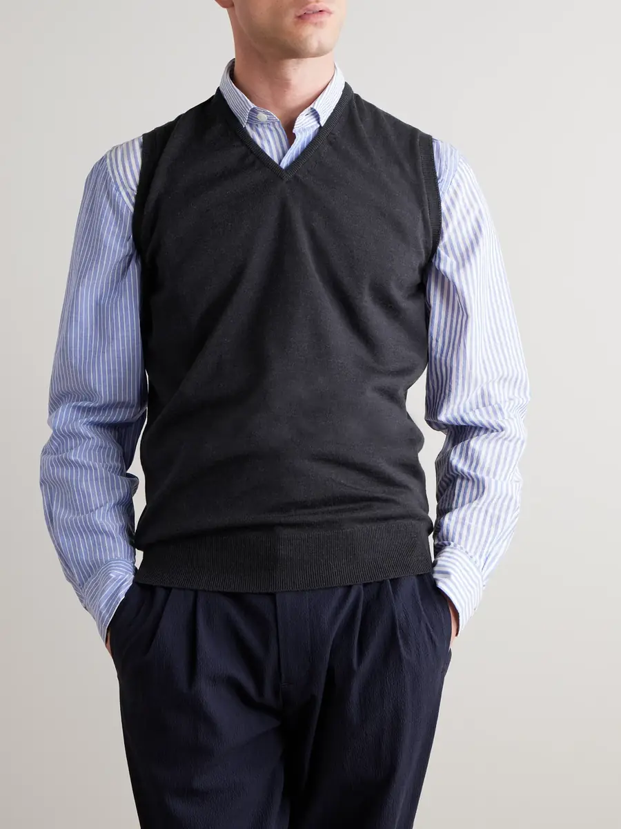 John Smedley Hadfield Slim-Fit Merino Wool Sweater Vest - Men | Thumbnail 3