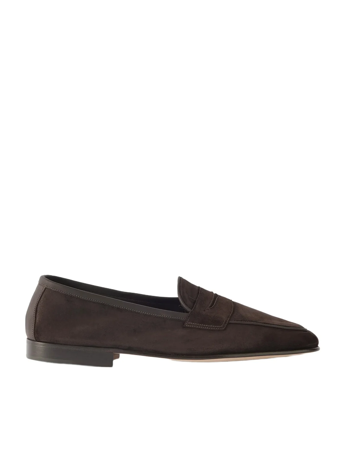 Polperro Leather-Trimmed Suede Penny Loafers - Men Polperro Leather-Trimmed Suede Penny Loafers - Men
