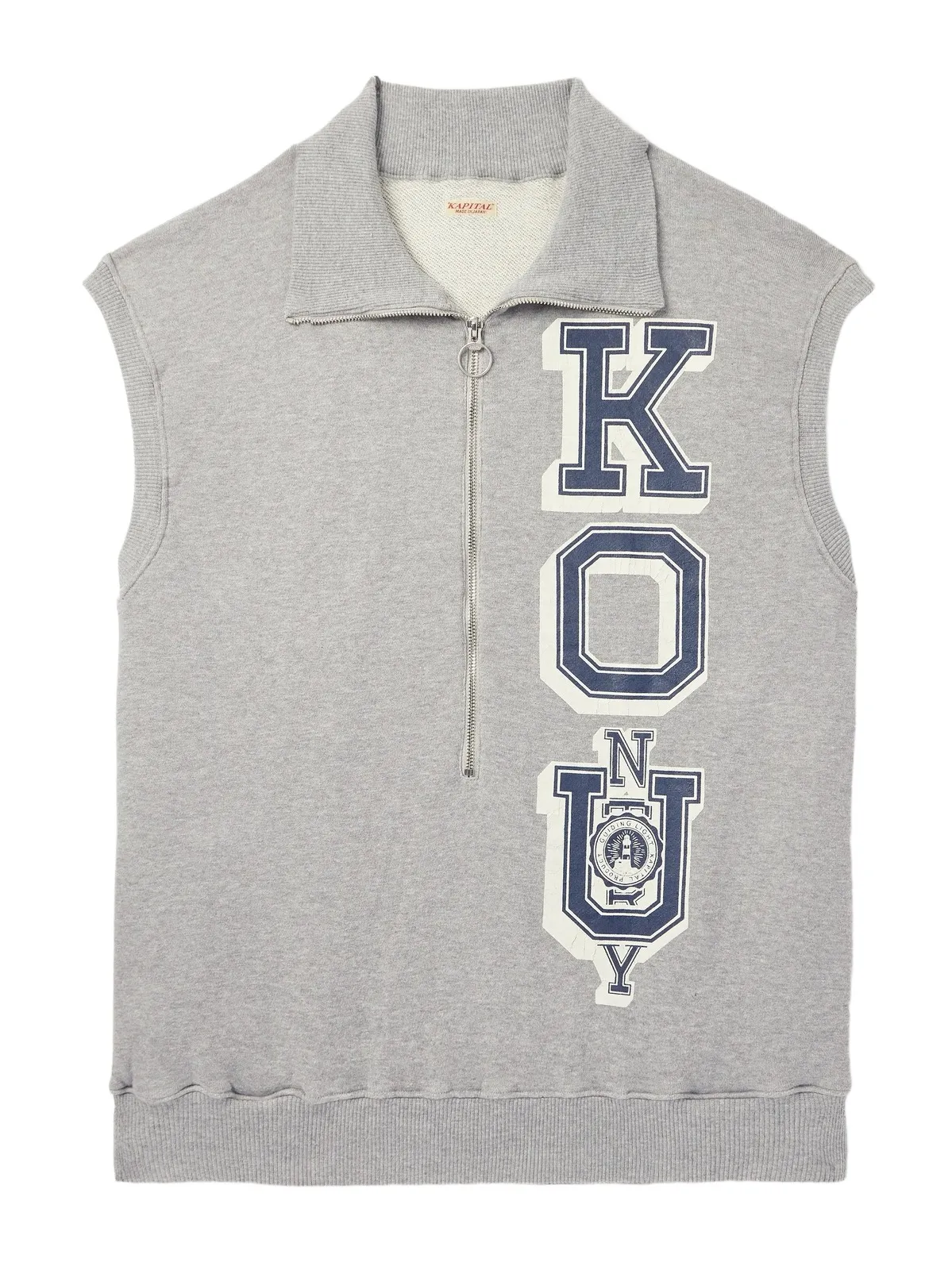 KO.U Printed Cotton-Jersey Half-Zip Gilet - Men KO.U Printed Cotton-Jersey Half-Zip Gilet - Men