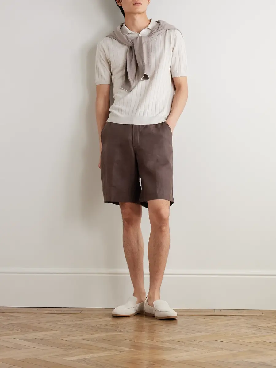 Loro Piana Straight-Leg Linen Shorts - Men | Thumbnail 2 Loro Piana Straight-Leg Linen Shorts - Men | Thumbnail 2