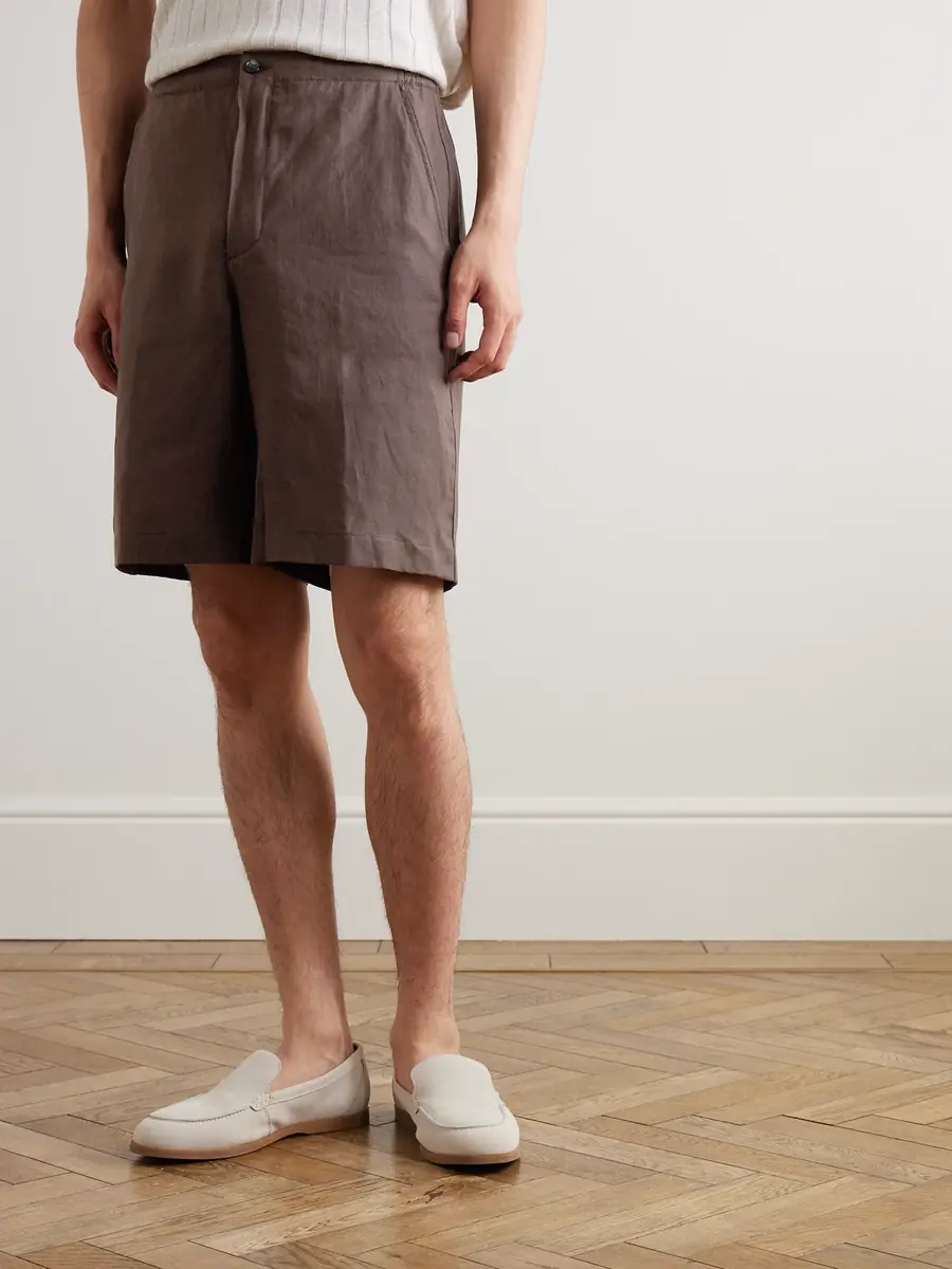 Loro Piana Straight-Leg Linen Shorts - Men | Thumbnail 3 Loro Piana Straight-Leg Linen Shorts - Men | Thumbnail 3