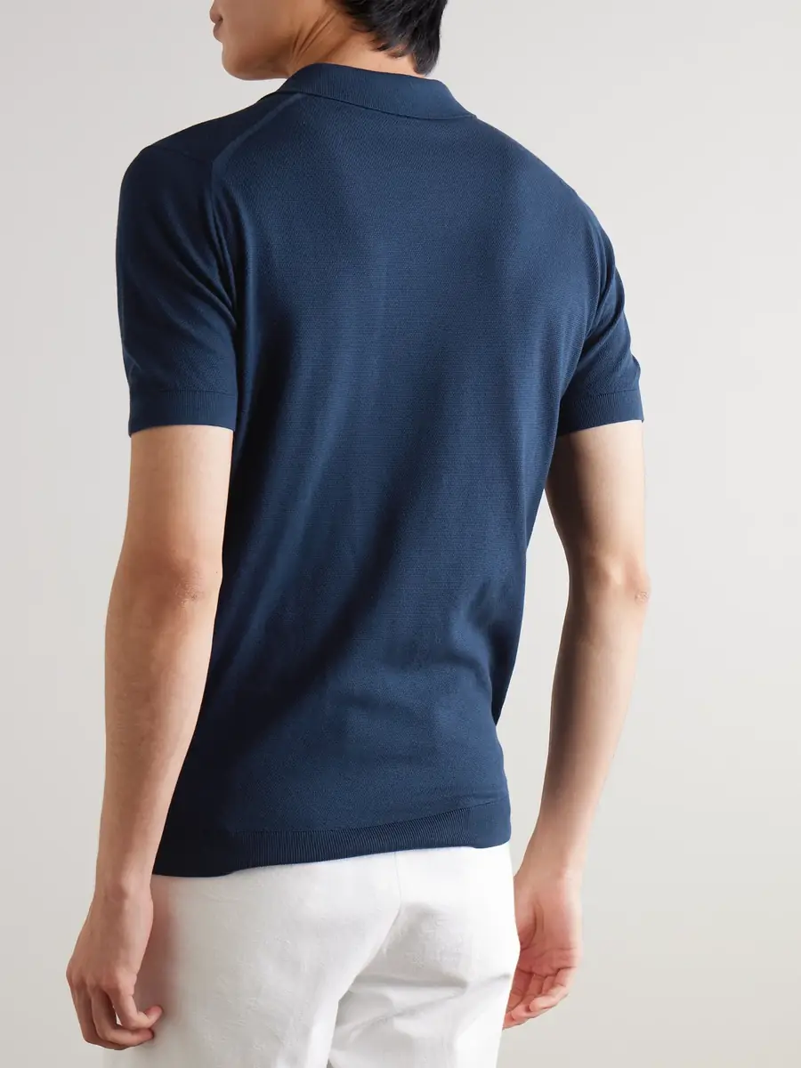 John Smedley Roth Slim-Fit Sea Island Cotton-Piqué Polo Shirt - Men | Thumbnail 3 John Smedley Roth Slim-Fit Sea Island Cotton-Piqué Polo Shirt - Men | Thumbnail 3