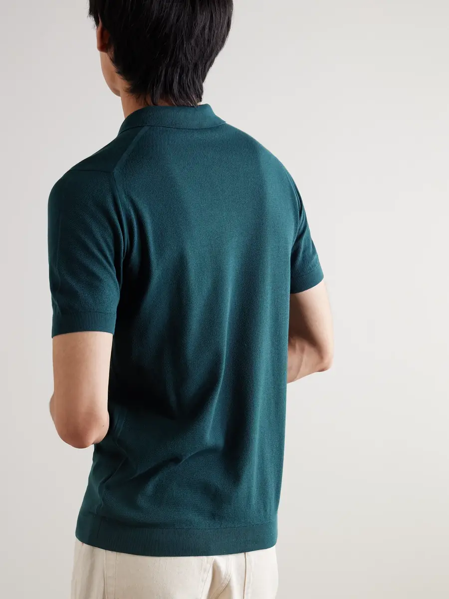 John Smedley Roth Slim-Fit Sea Island Cotton-Piqué Polo Shirt - Men | Thumbnail 3 John Smedley Roth Slim-Fit Sea Island Cotton-Piqué Polo Shirt - Men | Thumbnail 3