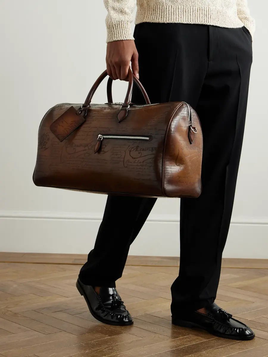 Berluti Jour Off Scritto Venezia Leather Weekend Bag - Men | Thumbnail 2 Berluti Jour Off Scritto Venezia Leather Weekend Bag - Men | Thumbnail 2
