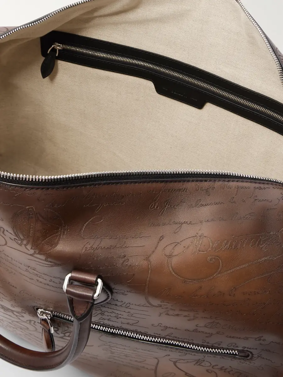 Berluti Jour Off Scritto Venezia Leather Weekend Bag - Men | Thumbnail 5 Berluti Jour Off Scritto Venezia Leather Weekend Bag - Men | Thumbnail 5