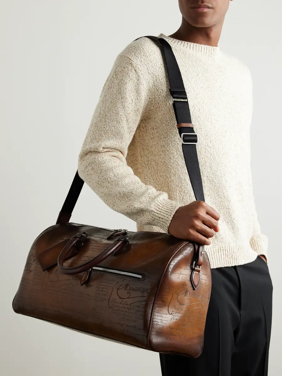 Berluti Jour Off Scritto Venezia Leather Weekend Bag - Men | Thumbnail 6 Berluti Jour Off Scritto Venezia Leather Weekend Bag - Men | Thumbnail 6