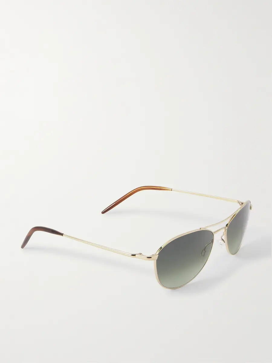 Oliver Peoples Aero II Aviator-Style Gold-Tone Sunglasses - Men | Thumbnail 4 Oliver Peoples Aero II Aviator-Style Gold-Tone Sunglasses - Men | Thumbnail 4