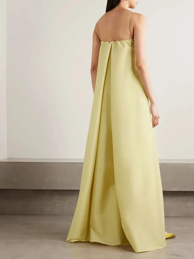 BERNADETTE Estelle Bow-embellished Taffeta Gown | Thumbnail 3