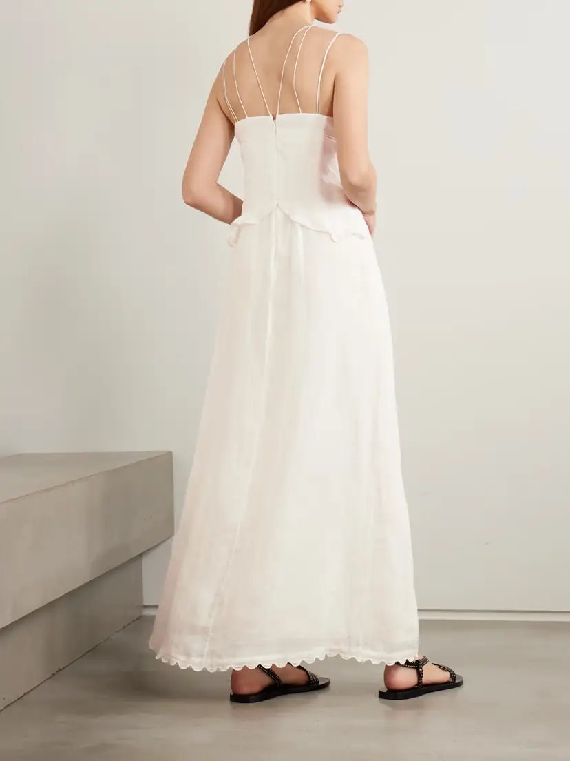 Isabel Marant Lindy Lace-trimmed Embroidered Ramie Maxi Dress | Thumbnail 3