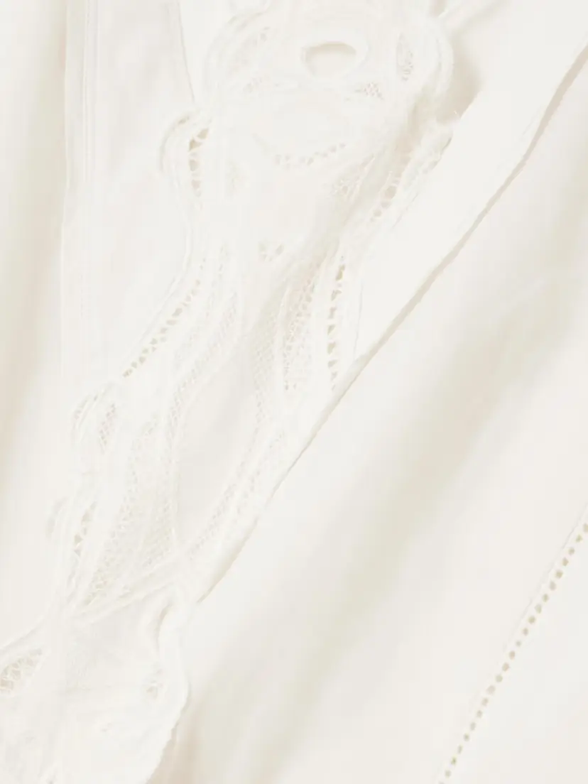 Isabel Marant Liya Lace-trimmed Embroidered Ramie Mini Dress | Thumbnail 4 Isabel Marant Liya Lace-trimmed Embroidered Ramie Mini Dress | Thumbnail 4