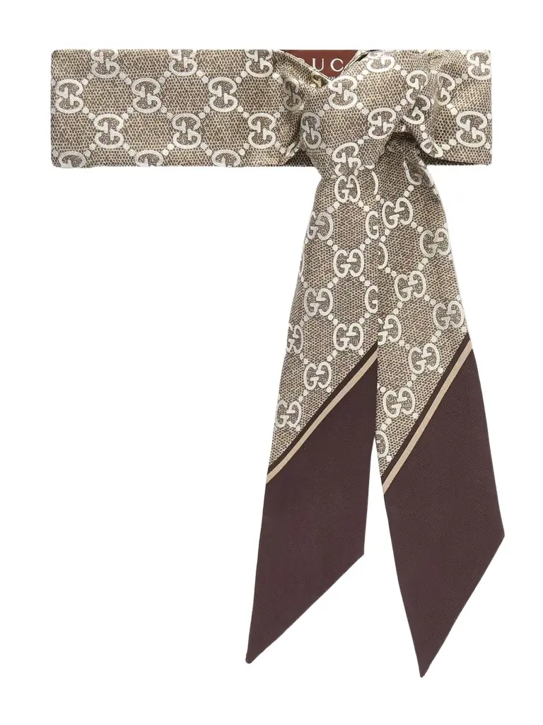 Gucci Printed Silk-twill Scarf | Image 1 Gucci Printed Silk-twill Scarf | Image 1
