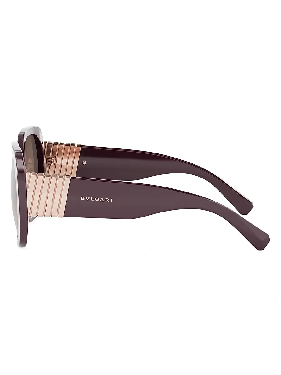 BVLGARI Women's Tubogas 54MM Butterfly Sunglasses - Violet | Thumbnail 3 BVLGARI Women's Tubogas 54MM Butterfly Sunglasses - Violet | Thumbnail 3