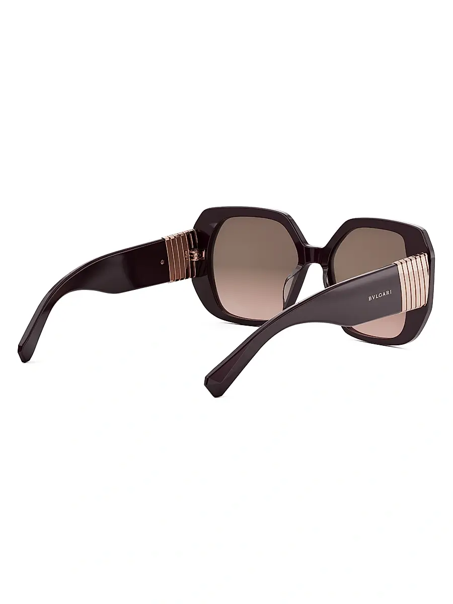 BVLGARI Women's Tubogas 54MM Butterfly Sunglasses - Violet | Thumbnail 6 BVLGARI Women's Tubogas 54MM Butterfly Sunglasses - Violet | Thumbnail 6