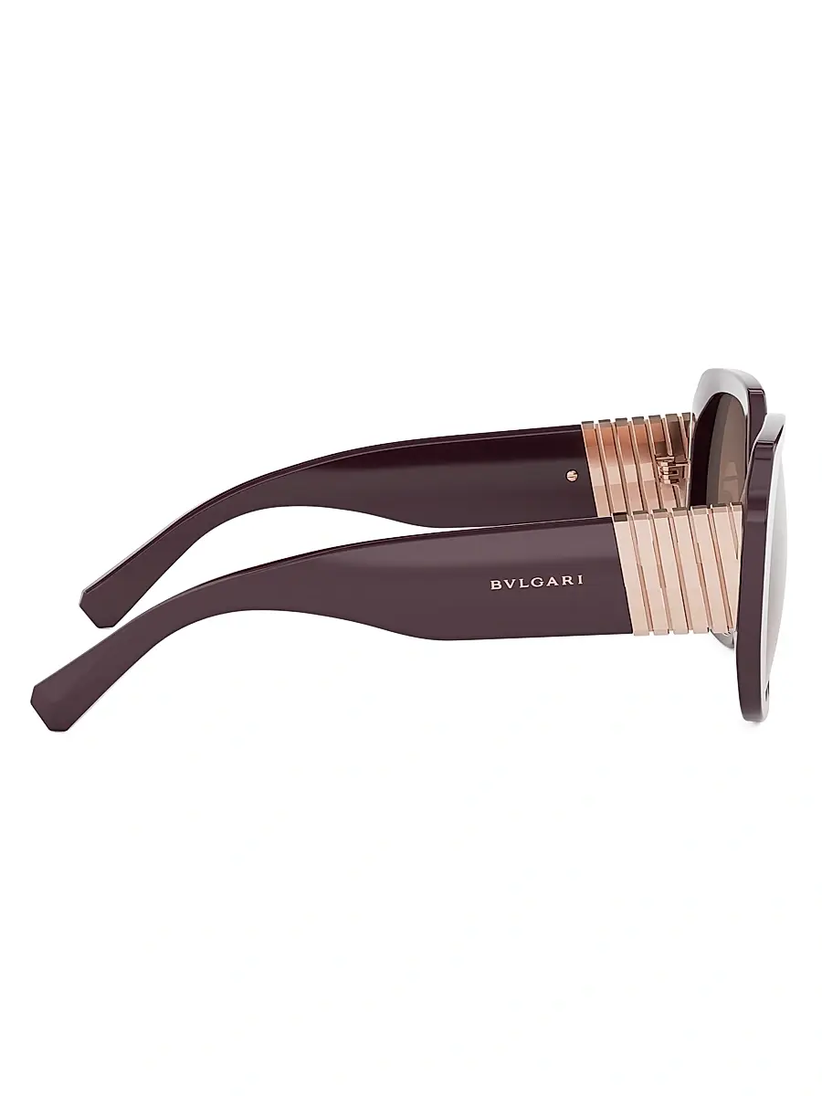 BVLGARI Women's Tubogas 54MM Butterfly Sunglasses - Violet | Thumbnail 7 BVLGARI Women's Tubogas 54MM Butterfly Sunglasses - Violet | Thumbnail 7