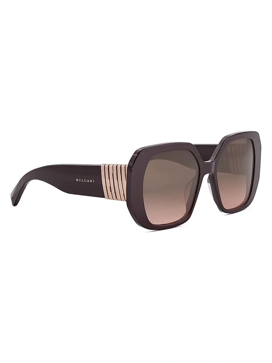 BVLGARI Women's Tubogas 54MM Butterfly Sunglasses - Violet | Thumbnail 8 BVLGARI Women's Tubogas 54MM Butterfly Sunglasses - Violet | Thumbnail 8