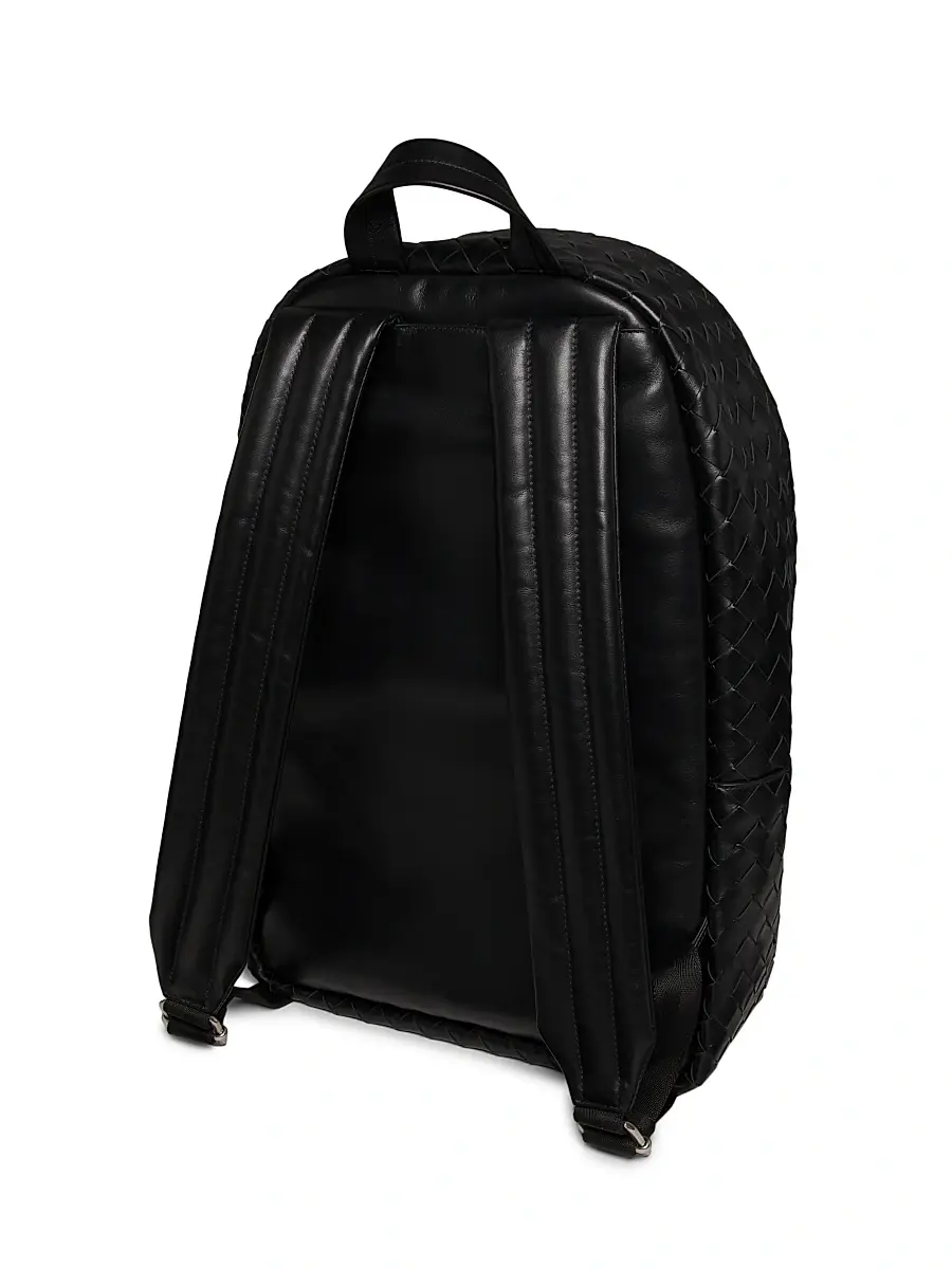Bottega Veneta Men's Intrecciato Leather Backpack | Thumbnail 3 Bottega Veneta Men's Intrecciato Leather Backpack | Thumbnail 3