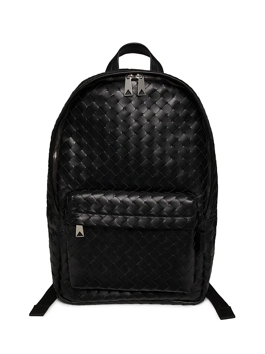 Bottega Veneta Men's Intrecciato Leather Backpack | Image 1 Bottega Veneta Men's Intrecciato Leather Backpack | Image 1