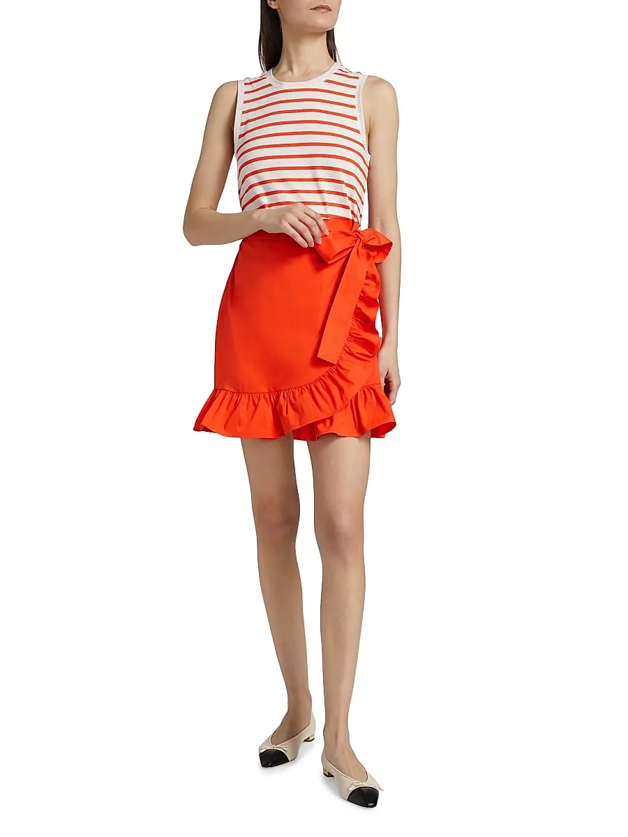 Cinq à Sept Women's Mahlia Striped Tie-Waist Minidress | Thumbnail 2