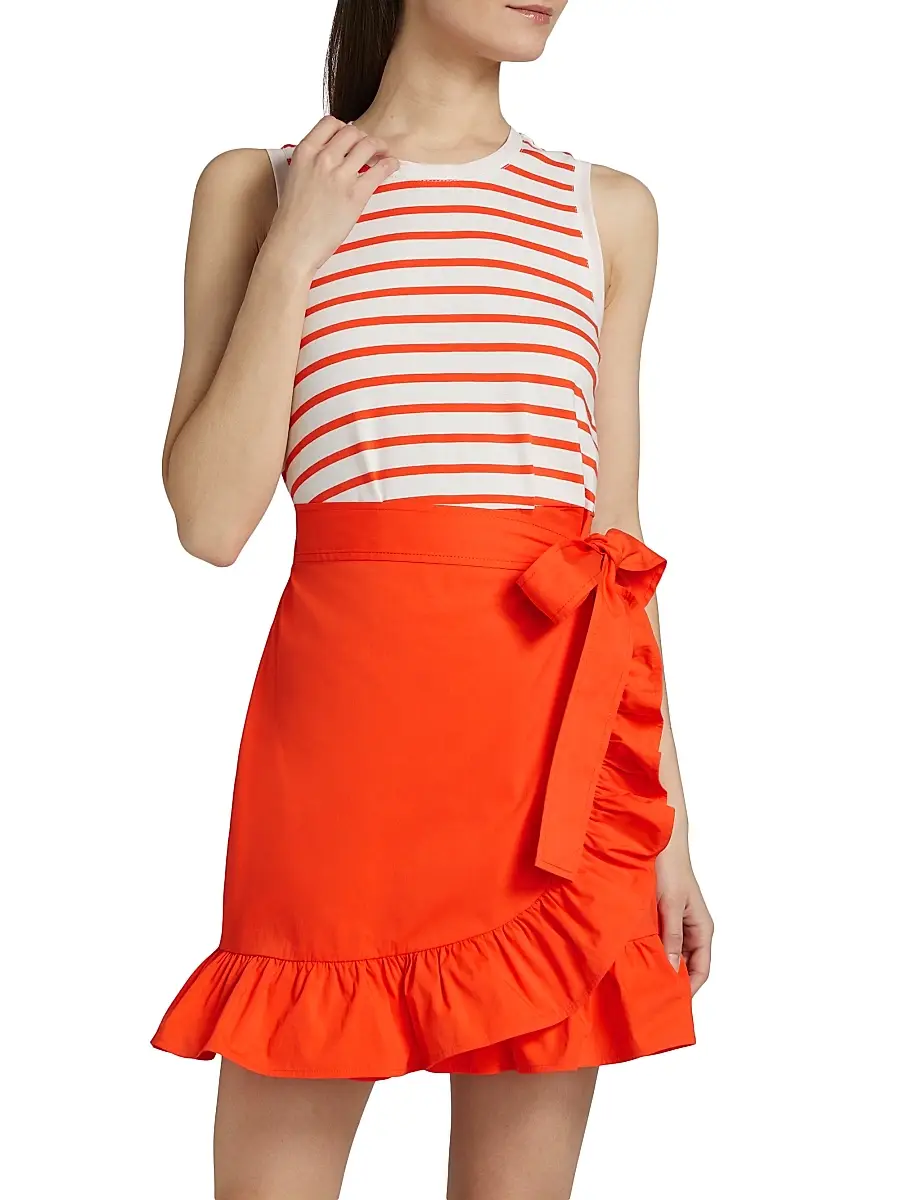 Cinq à Sept Women's Mahlia Striped Tie-Waist Minidress | Thumbnail 3